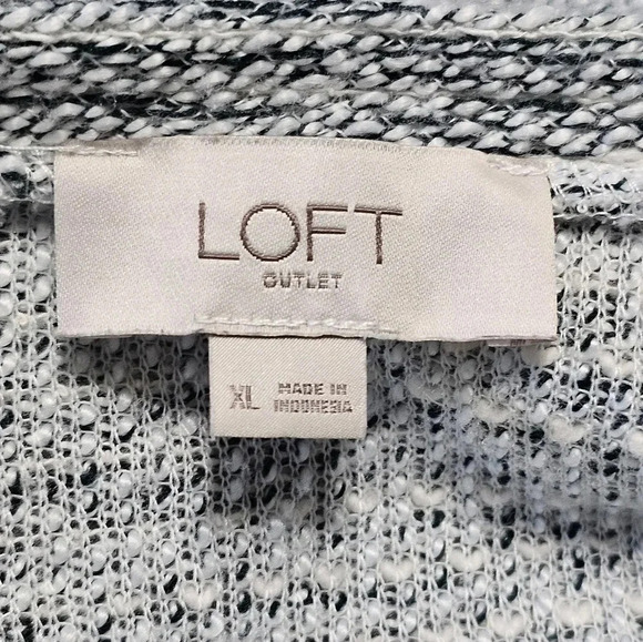 LOFT Outlet Women Sweater Size X-Large Grey Speckled Office Preppy Corporate - Picture 4 of 7